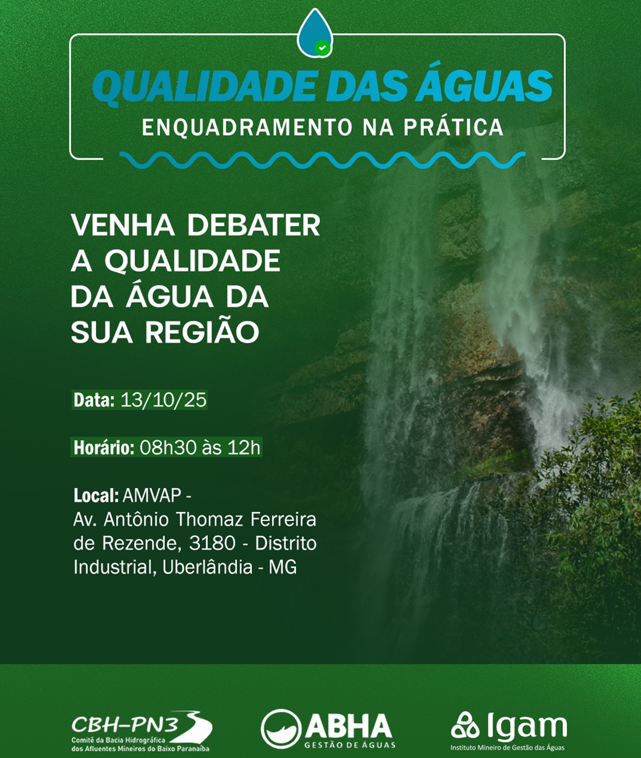 Durante os encontros os participantes terão a oportunidade de debater os principais desafios relacionados à qualidade da água em suas regiões